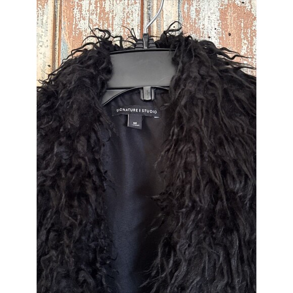 Signature Studio Faux Fur Vest Womens Medium Bear Boho Hippie 70s Mob WIfe Y2K - Picture 5 of 13